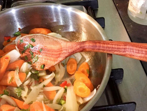 Handcrafted wooden spoons used for cooking